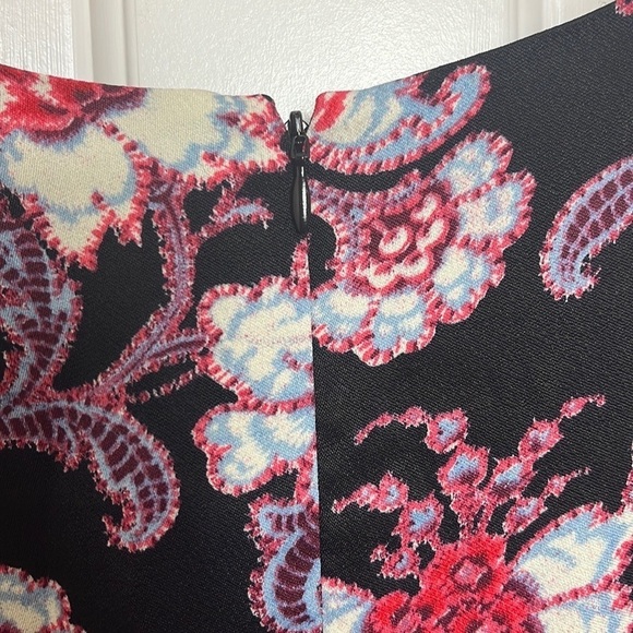 Club Monaco Floral Teodora Cold-Shoulder Dress Black Size 0 - Picture 13 of 16